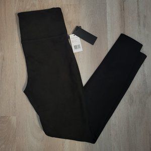 Black suede leggings